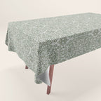 Vintage Green Spirals Tablecloth Gallery Image 1