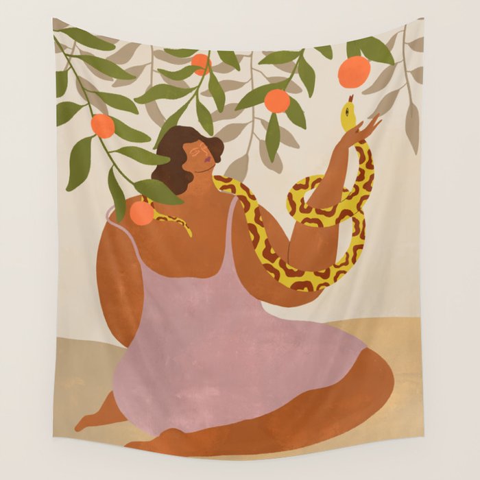 Smell The Orange Wall Tapestry Gallery Image 4