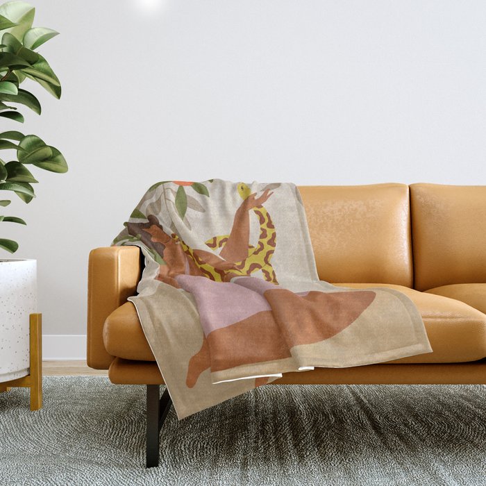 Smell The Orange Throw Blanket Gallery Image 1