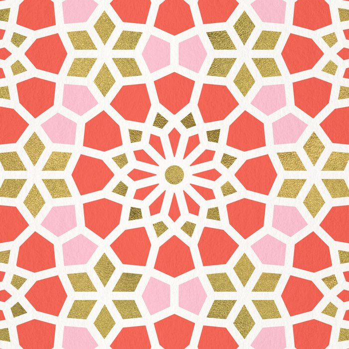 Persian Mosaic â Coral & Gold Palette Coffee Mug Gallery Image 2