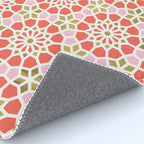 Persian Mosaic - Coral & Gold Palette Rug Gallery Image 4