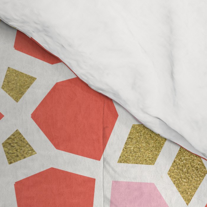 Persian Mosaic - Coral & Gold Palette Comforter Gallery Image 4