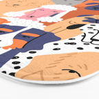 Funny diverse dog crowd character cartoon background Bath Mat Gallery Image 3