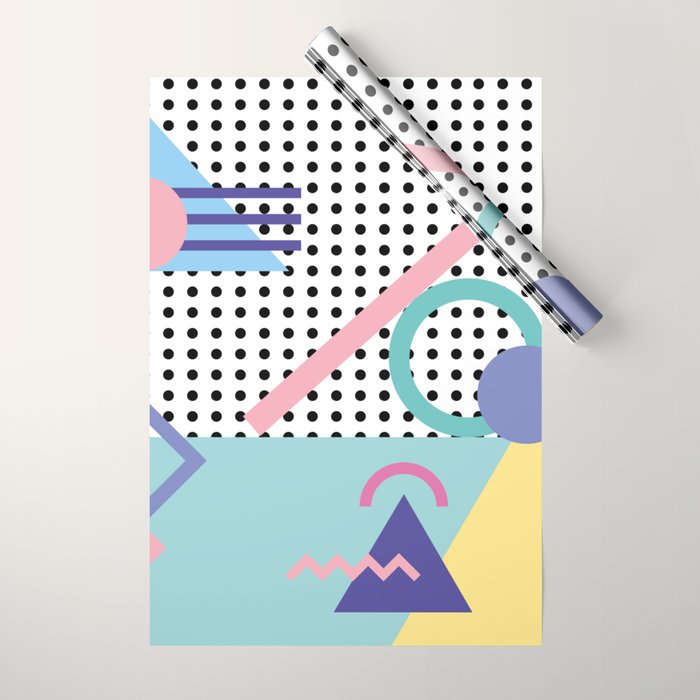 Memphis Pattern 5 - 80s - 90s - Retro Wrapping Paper Gallery Image 1
