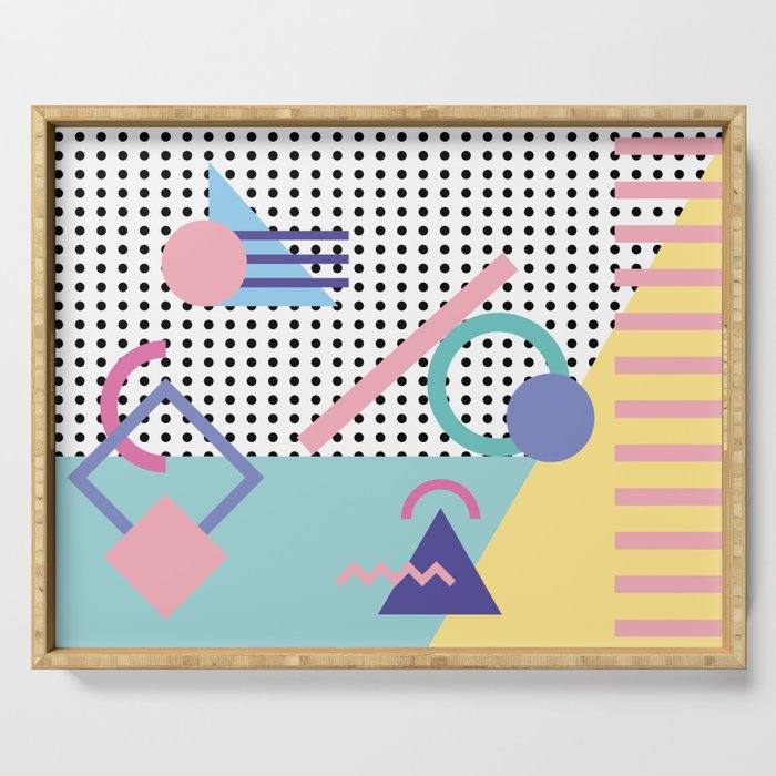 Memphis Pattern 5 - 80s - 90s - Retro Serving Tray Gallery Image 1
