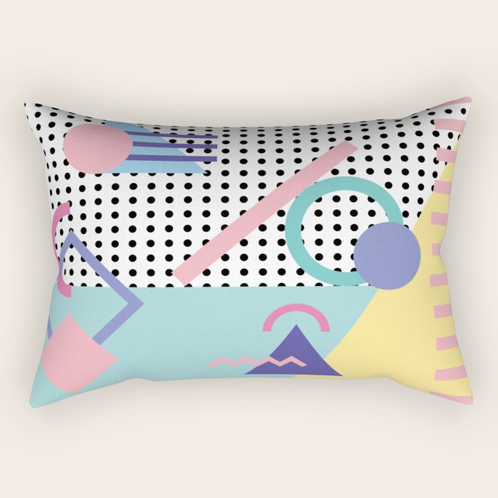 Memphis Pattern 5 - 80s - 90s - Retro Rectangular Pillow Gallery Image 1