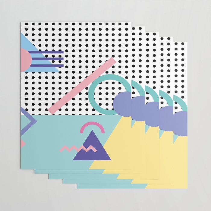 Memphis Pattern 5 - 80s - 90s - Retro Wrapping Paper Gallery Image 3