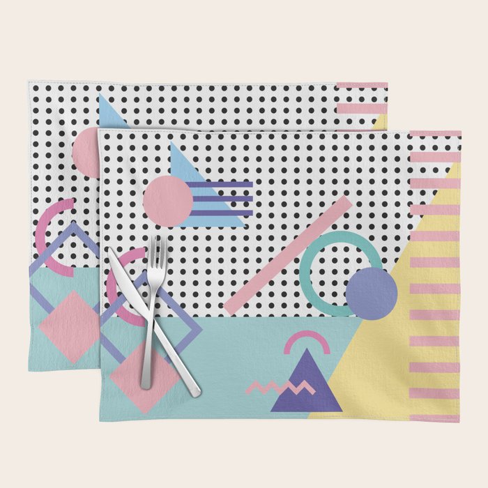 Memphis Pattern 5 - 80s - 90s - Retro Placemat Gallery Image 1