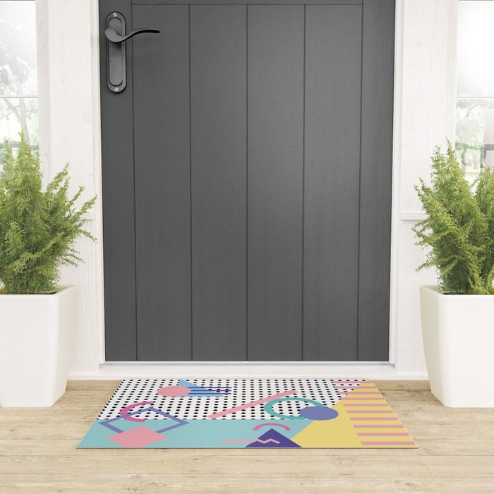 Memphis Pattern 5 - 80s - 90s - Retro Welcome Mat Gallery Image 3