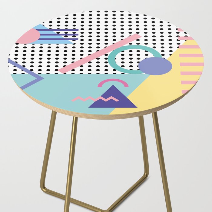 Memphis Pattern 5 - 80s - 90s - Retro Side Table Gallery Image 2