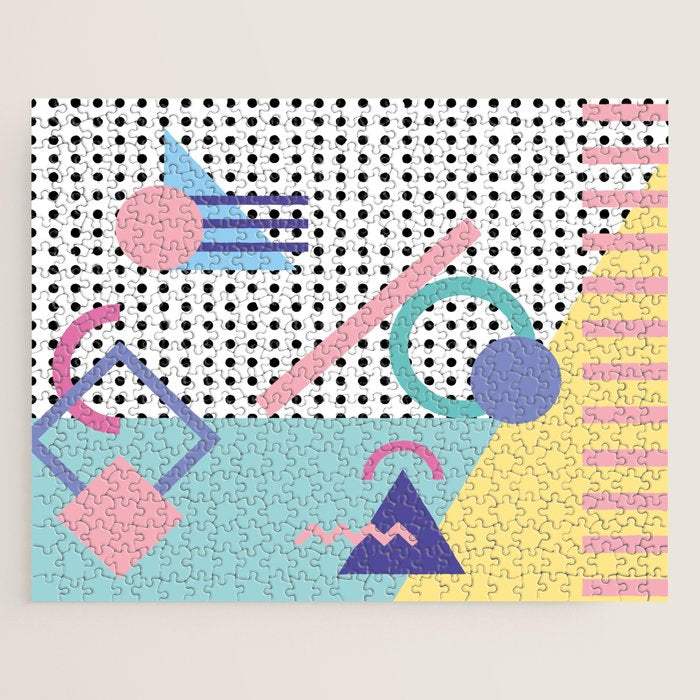 Memphis Pattern 5 - 80s - 90s - Retro Jigsaw Puzzle Gallery Image 1