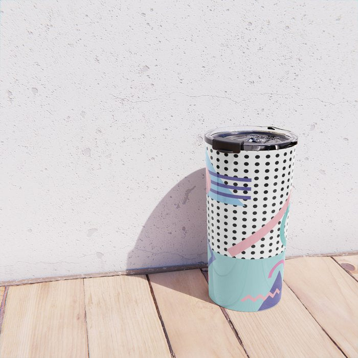 Memphis Pattern 5 - 80s - 90s - Retro Travel Mug Gallery Image 4