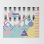 Memphis Pattern 5 - 80s - 90s - Retro Throw Blanket Gallery Image 2