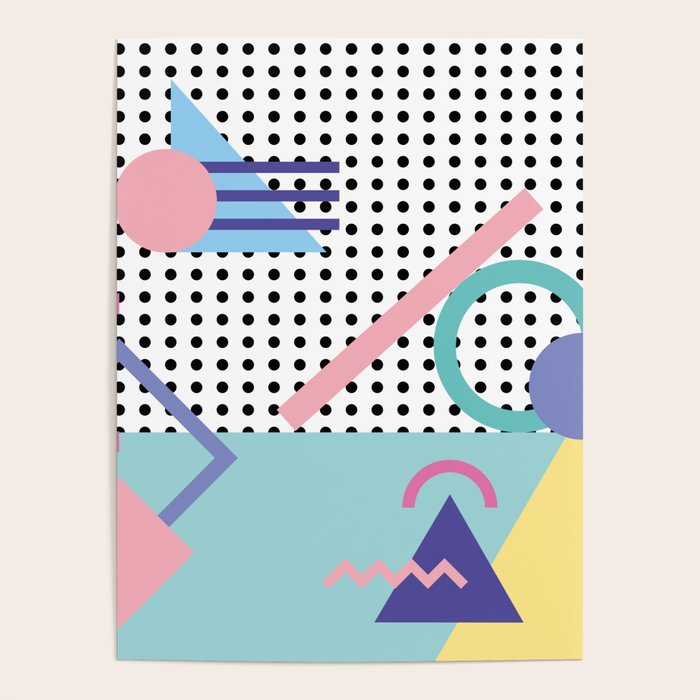 Memphis Pattern 5 - 80s - 90s - Retro Poster Gallery Image 1