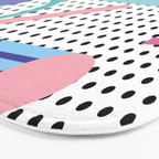 Memphis Pattern 5 - 80s - 90s - Retro Bath Mat Gallery Image 3