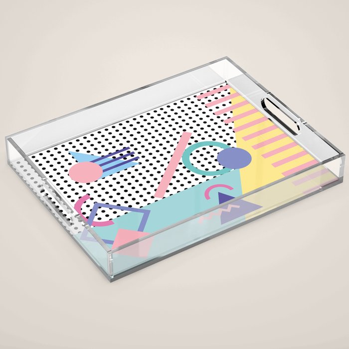 Memphis Pattern 5 - 80s - 90s - Retro Acrylic Tray Gallery Image 1
