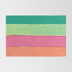 Peacock and Magenta Stripe Art Rug Gallery Image 2