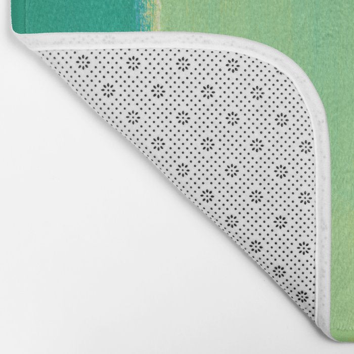 Peacock and Magenta Stripe Art Bath Mat Gallery Image 2