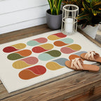Colorful modern abstract Outdoor Rug Gallery Image 2