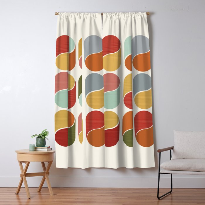 Colorful modern abstract Window Curtain Gallery Image 5