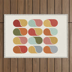 Colorful modern abstract Outdoor Rug Gallery Image 1