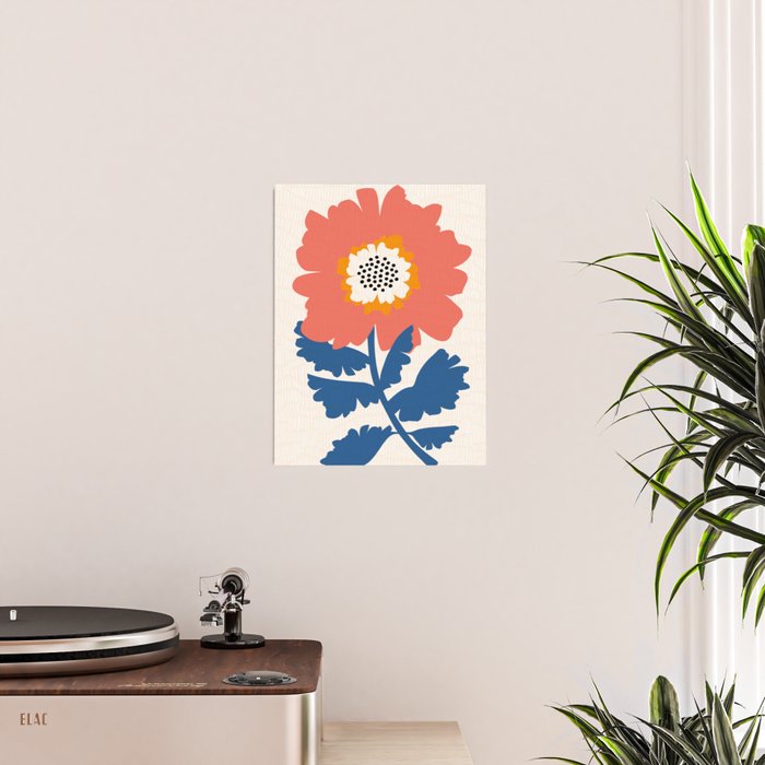 Happy Red Floral Poster Gallery Image 2
