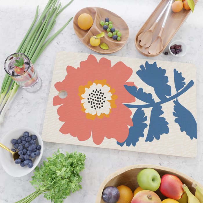 Happy Red Floral Cutting Board Gallery Image 2
