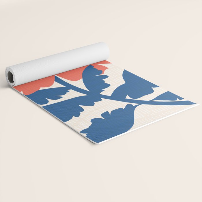 Happy Red Floral Yoga Mat Gallery Image 2