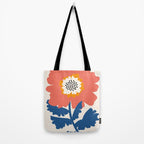 Happy Red Floral Tote Bag Gallery Image 2