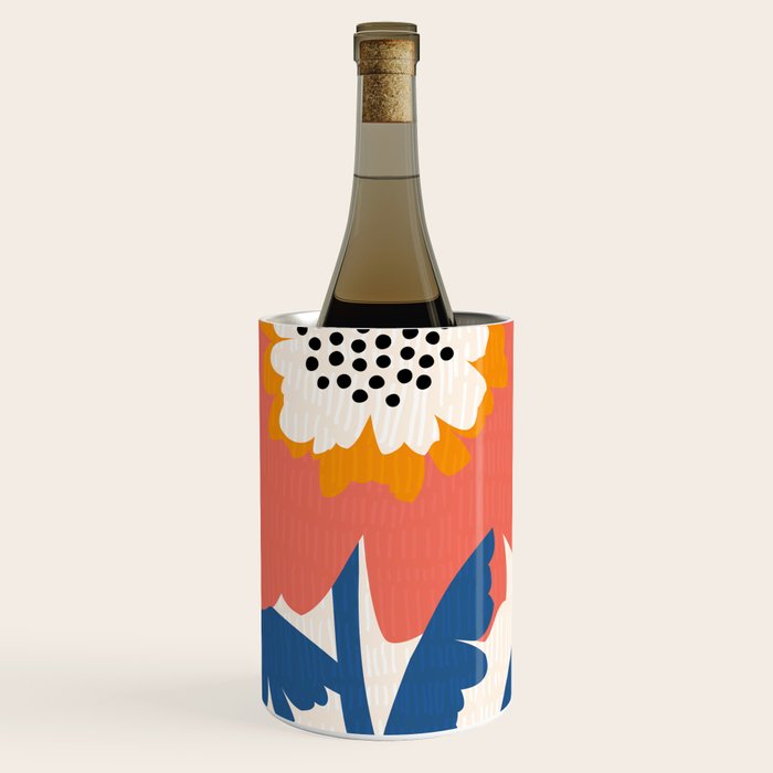 Happy Red Floral Wine Chiller Gallery Image 1