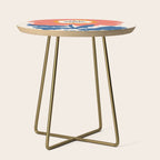 Happy Red Floral Side Table Gallery Image 1