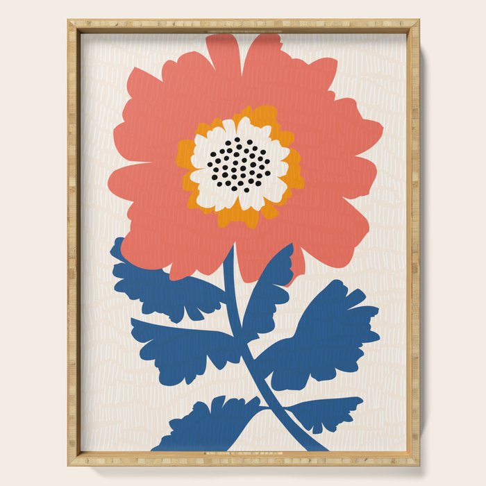 Happy Red Floral Serving Tray Gallery Image 1