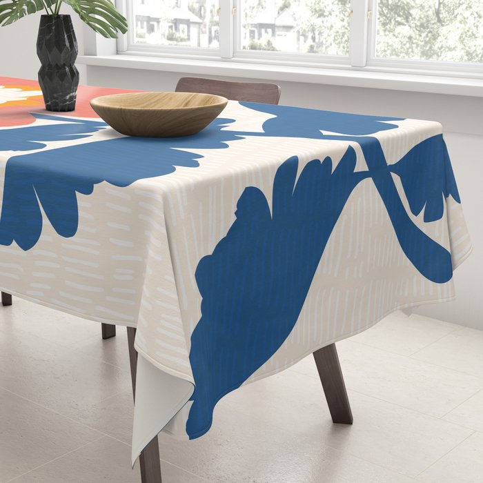 Happy Red Floral Tablecloth Gallery Image 3