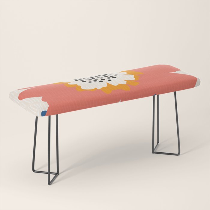 Happy Red Floral Bench Gallery Image 1