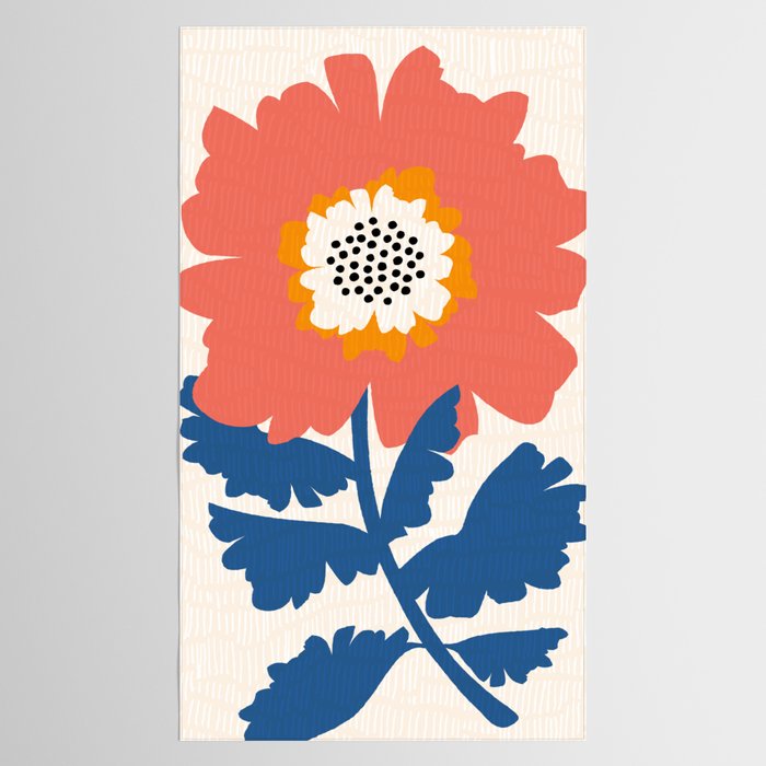 Happy Red Floral Tablecloth Gallery Image 2