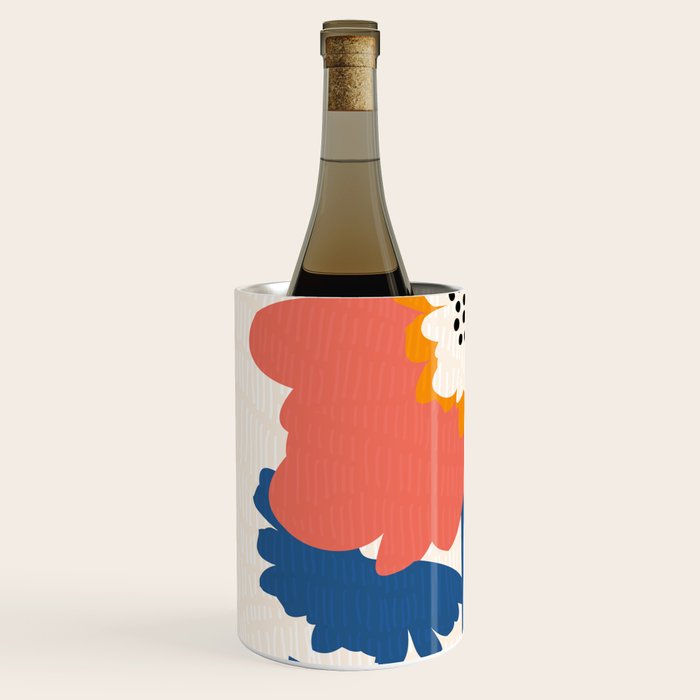 Happy Red Floral Wine Chiller Gallery Image 2
