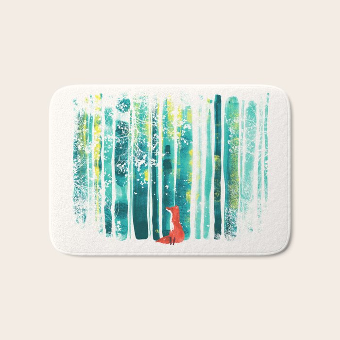Fox in quiet forest Bath Mat Gallery Image 1