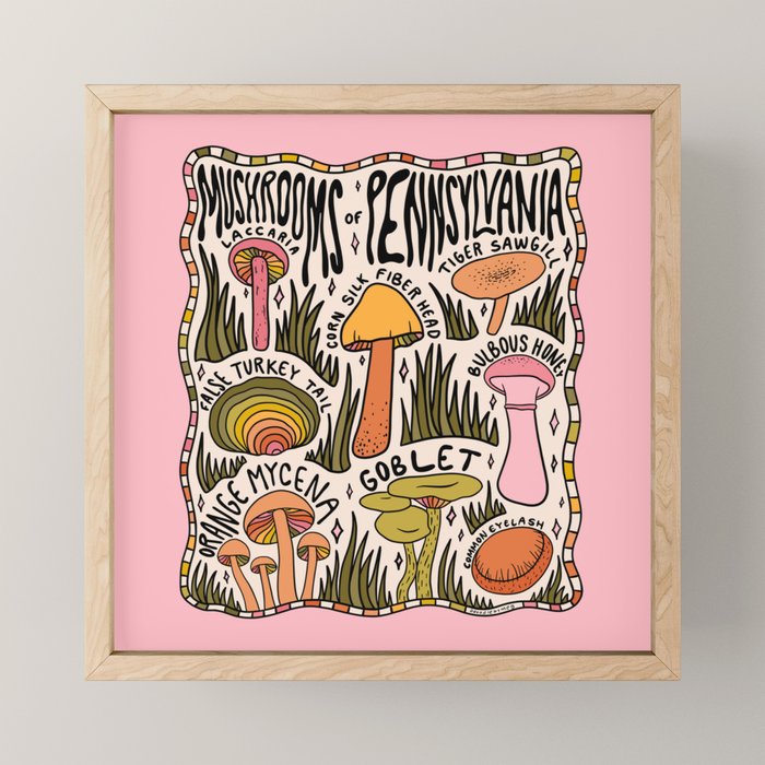 Mushrooms of Pennsylvania Mini Art Print Gallery Image 1