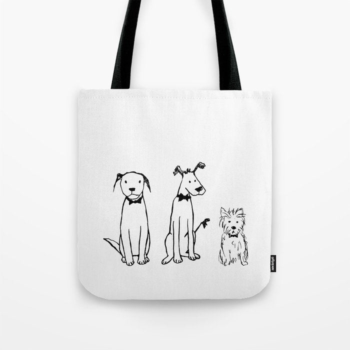 Three dogs Tote Bag Gallery Image 1