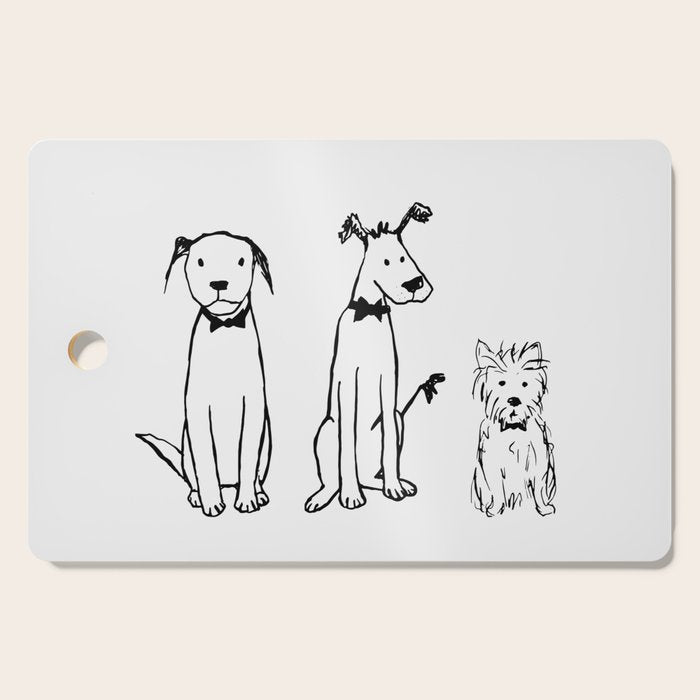 Three dogs Cutting Board Gallery Image 1