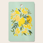 Lemon Blooms - Mint Cutting Board Gallery Image 1