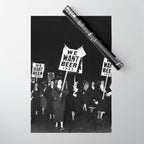 We Want Beer Too! Women Protesting Against Prohibition black and white photography - photographs Wrapping Paper Gallery Image 1