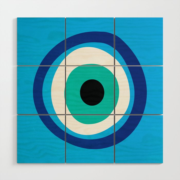 Mykonos: Vintage Travel Colour Series 03 Wood Wall Art Gallery Image 1