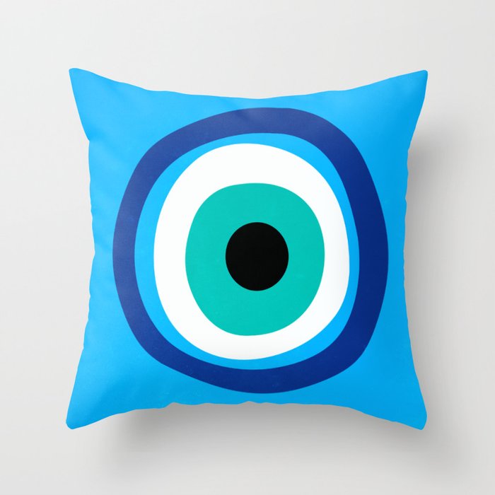 Mykonos: Vintage Travel Colour Series 03 Throw Pillow Gallery Image 1