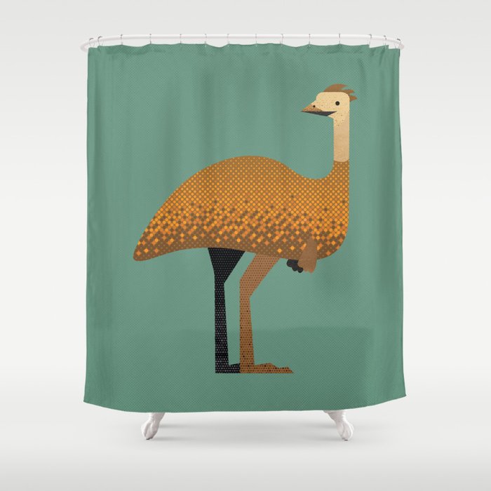 Whimsy Emu Shower Curtain Gallery Image 1