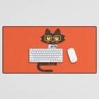 Fitz - Preppy cat Desk Mat Gallery Image 1