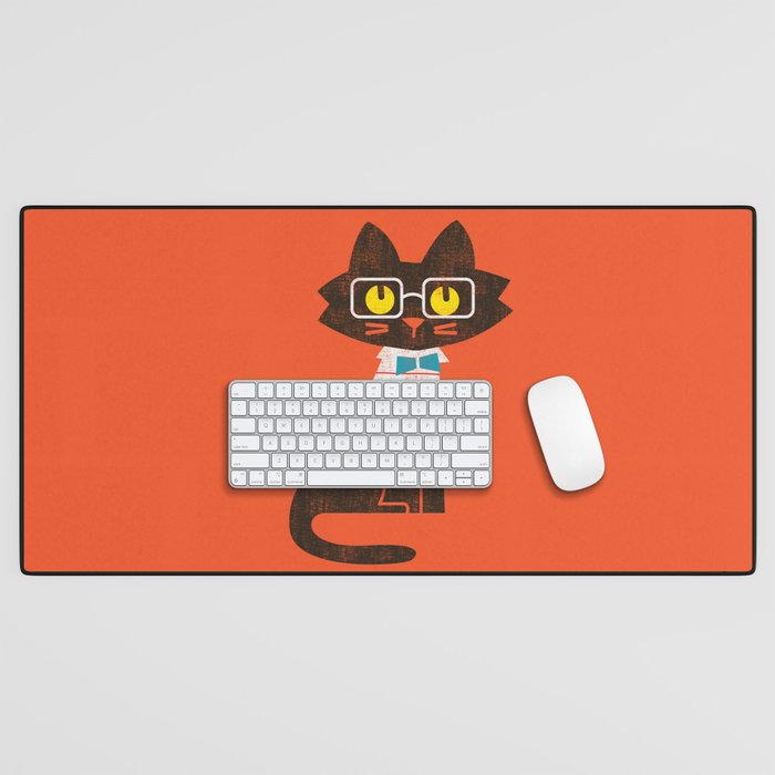 Fitz - Preppy cat Desk Mat Gallery Image 1