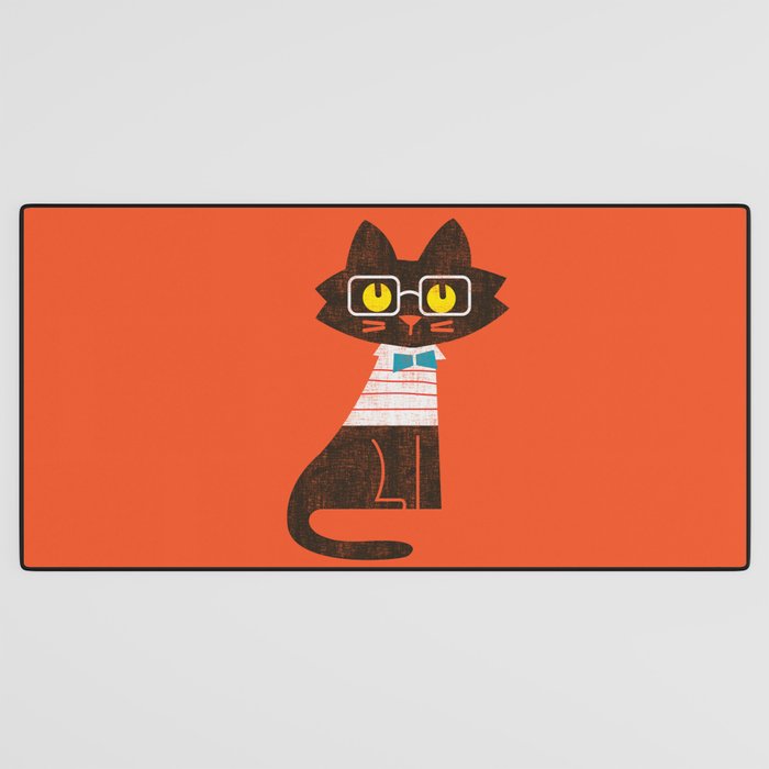 Fitz - Preppy cat Desk Mat Gallery Image 3