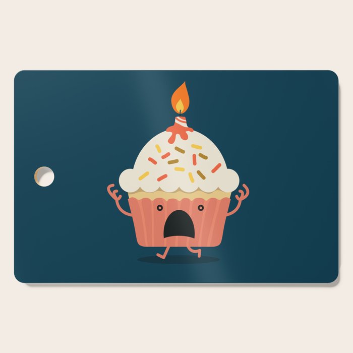 Cupcake on fire Cutting Board Gallery Image 1