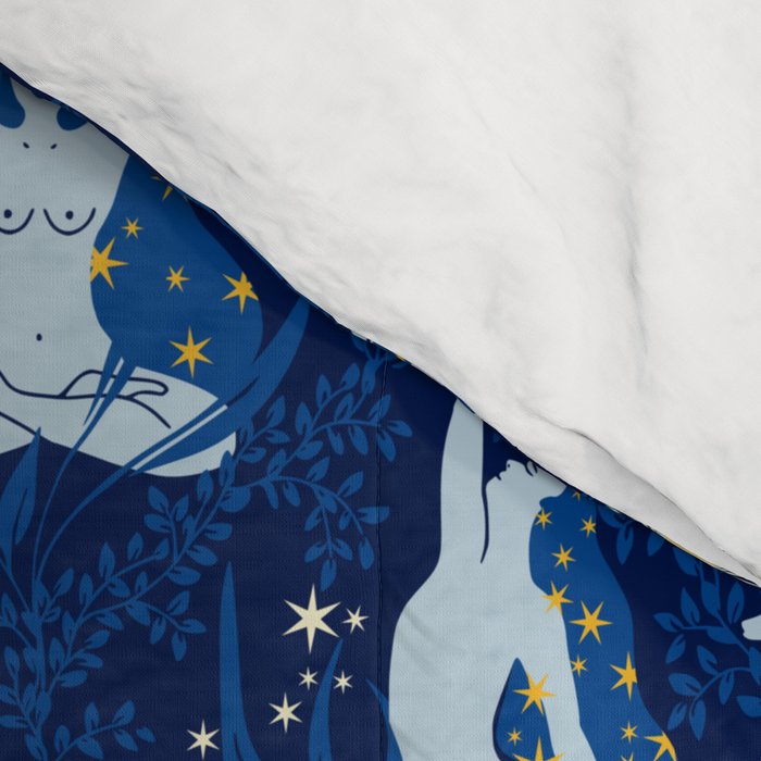 Feel the Cosmic Balance blue Comforter Gallery Image 4